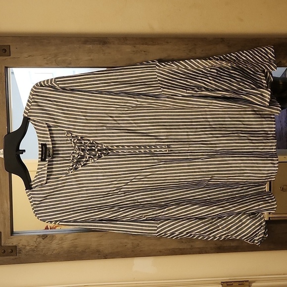 Ashley Stewart Lace Up Blouse - Picture 1 of 3